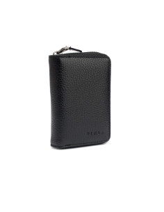 Fermuar Detaylı Siyah Deri Kartlık Cüzdan 2