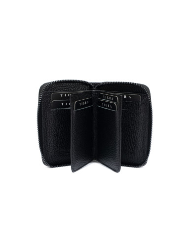 Fermuar Detaylı Siyah Deri Kartlık...