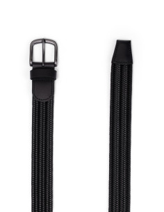 747 Deri Örgülü Erkek Siyah Kemer