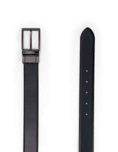 1002 Deri Lacivert-Siyah Erkek Kemer