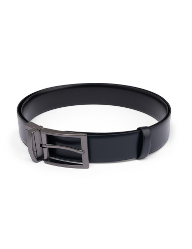 1002 Deri Lacivert-Siyah Erkek Kemer