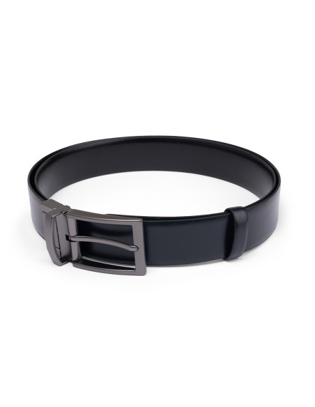 1002 Deri Lacivert-Siyah Erkek Kemer